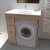 Mobiwash avec meuble 3 tiroirs à gauche - Vasque Moulée