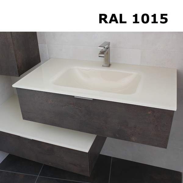 Plan en verre sur mesure simple vasque