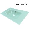 Plan en verre sur mesure simple vasque