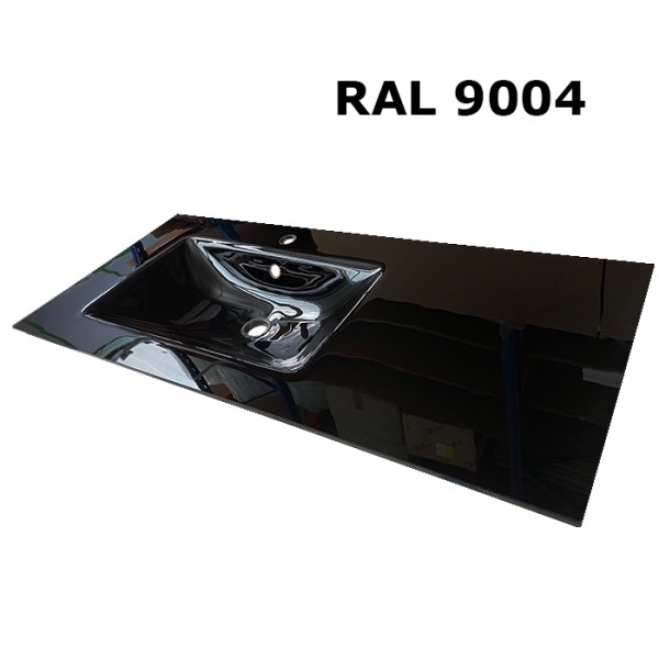 Plan en verre sur mesure simple vasque