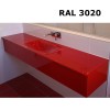 Plan en verre sur mesure simple vasque