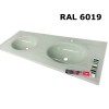 Plan double vasque en verre sur mesure