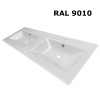 Plan double vasque en verre sur mesure