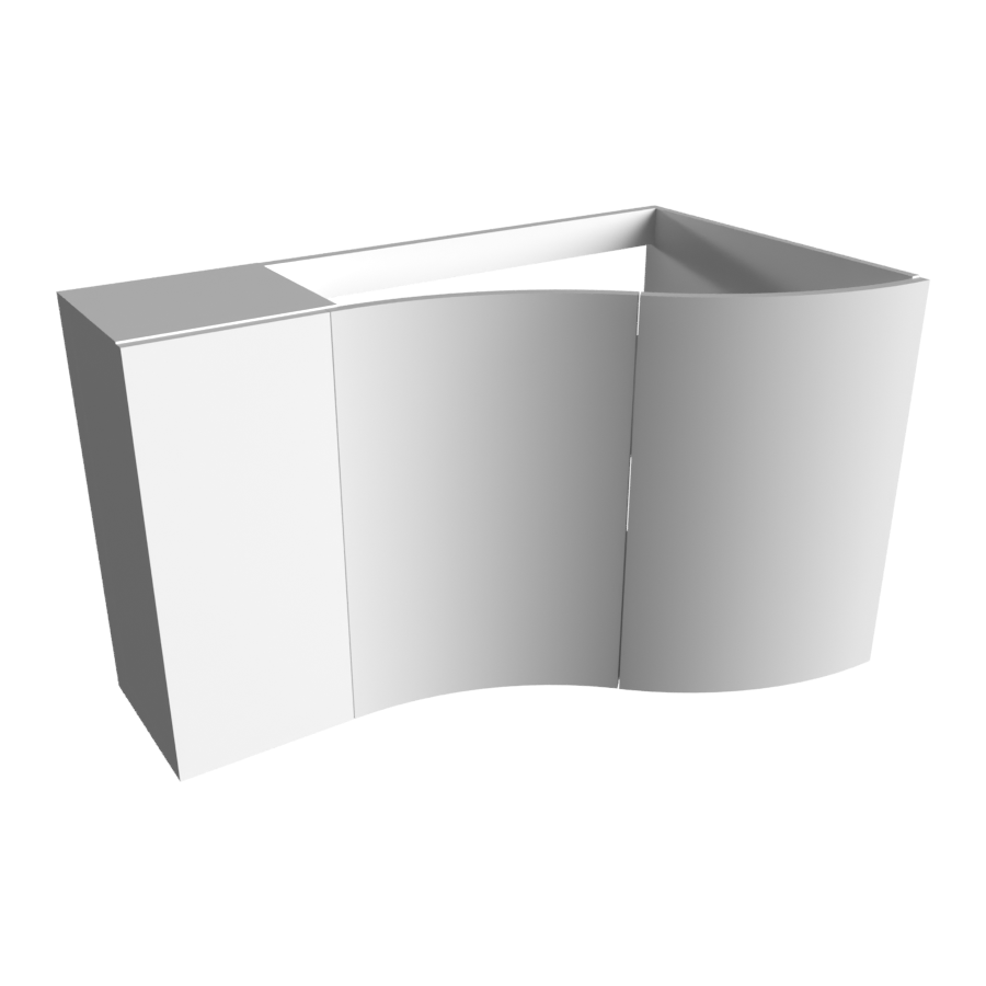 2 Portes et 1 Porte hauteur 70 cm angle à droite